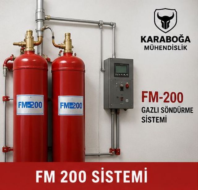 Gebze FM200 Yangın Söndürme Sistemi | Kurulum, Projelendirme ve Bakım | Karaboğa