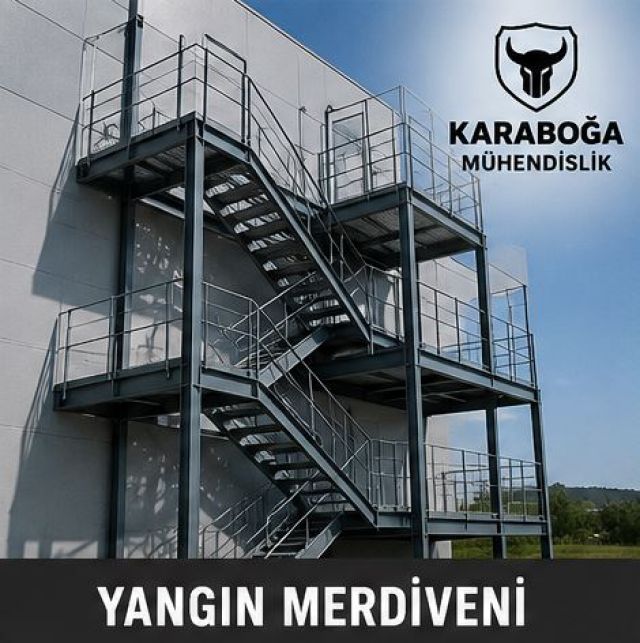Gebze Yangın Merdiveni | İmalat, Montaj ve Projelendirme | Karaboğa Mühendislik